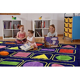 KinderColour Geometric Shapes Placement Carpet - School Furniture