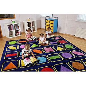 KinderColour Geometric Shapes Placement Carpet - School Furniture