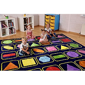 KinderColour Geometric Shapes Placement Carpet - School Furniture