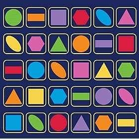 KinderColour Geometric Shapes Placement Carpet - School Furniture