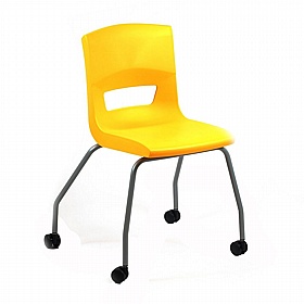 Postura Ergonomic 4 Leg Mobile School Chairs - School Furniture