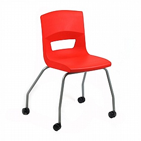 Postura Ergonomic 4 Leg Mobile School Chairs - School Furniture
