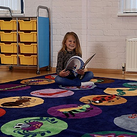 KinderColour Mini Beasts Placement Carpet - School Furniture