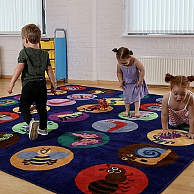 KinderColour Mini Beasts Placement Carpet - School Furniture