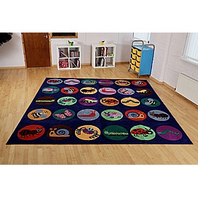 KinderColour Mini Beasts Placement Carpet - School Furniture