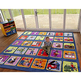Kinder Occupations Placement Carpet - School Furniture