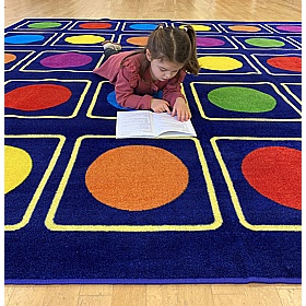 KinderColour Spots Placement Carpet - School Furniture