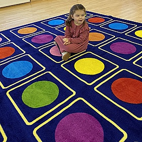 KinderColour Spots Placement Carpet - School Furniture