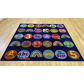 KinderColour Positivity Wellbeing Placement Carpet - School Furniture