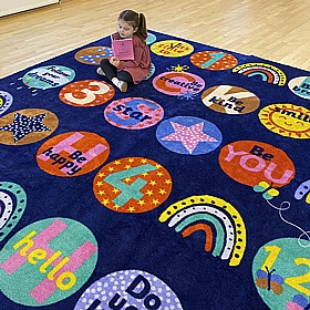 KinderColour Positivity Wellbeing Placement Carpet - School Furniture
