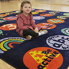 KinderColour Positivity Wellbeing Placement Carpet - School Furniture