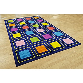 KinderColour Squares Placement Carpet