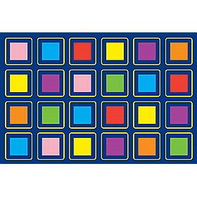 KinderColour Squares Placement Carpet - School Furniture