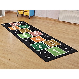 Kinder Number Hopscotch Runner Placement Carpet - School Furniture