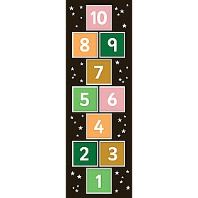 Kinder Number Hopscotch Runner Placement Carpet - School Furniture
