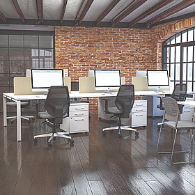 Axxiom 6 Person Rectangular Back to Back Bench Desks