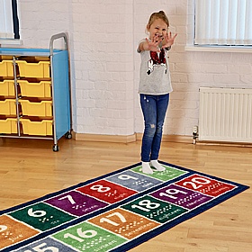 Kinder Numbers 1 to 20 Runner Placement Carpet - School Furniture