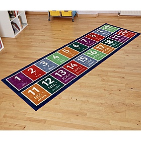 Kinder Numbers 1 to 20 Runner Placement Carpet - School Furniture