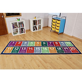 Kinder Numbers 1 to 20 Runner Placement Carpet - School Furniture