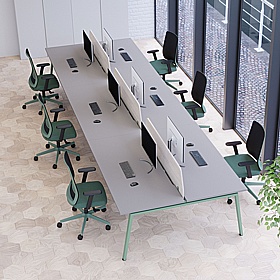 Apex 6 Person A-Frame Rectangular Back to Back Bench Desks