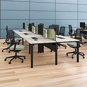 Analog 6 Person Rectangular Back to Back Bench Desks