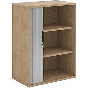 Contract Plus Wooden Tambour Office Cupboards - Office Storage
