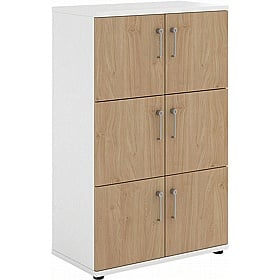 Contract Plus 6 Person Wooden Office Lockers - Lockers & Cloakroom