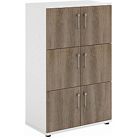 Contract Plus 6 Person Wooden Office Lockers - Lockers & Cloakroom