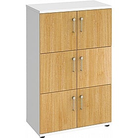 Contract Plus 6 Person Wooden Office Lockers - Lockers & Cloakroom