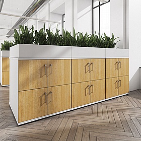 Contract Plus Wooden Planter for Office Lockers - Office Storage