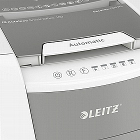 Leitz IQ-P4 Small Office Autofeed Cross Cut Paper Shredder - Office Accessories