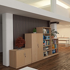 Contract Deluxe Desk High Office Cupboards - Office Storage