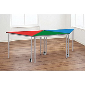 Alumni Fully Welded Mobile Tri School Tables - School Furniture