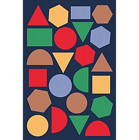 Kinder Primary Colour Geometric Nursery Rug - School Furniture
