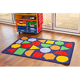 Kinder Primary Colour Geometric Nursery Rug - School Furniture