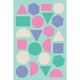 Kinder Pastel Geometric Nursery Rug - School Furniture