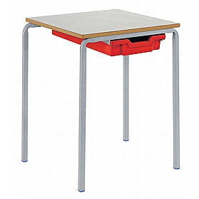 Alumni Crush Bent Square School Tables with Tray - School Furniture