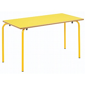 Alumni Bright Crush Bent Rectangular Nursery Tables - School Furniture