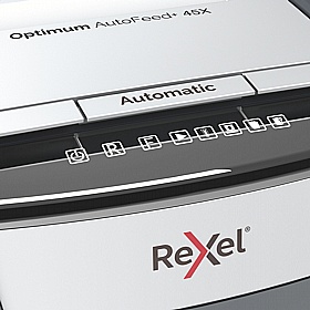 Rexel Optimum 45X Autofeed Automatic Cross Cut Paper Shredder - Office Accessories