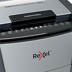 Rexel Optimum 300X Autofeed Plus Automatic Cross Cut Paper Shredder - Office Accessories