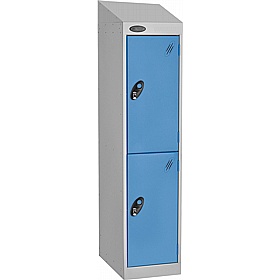 Stellar Probe Antibacterial Sloping Top Junior School Lockers with Hasp and Staple Lock - School Furniture