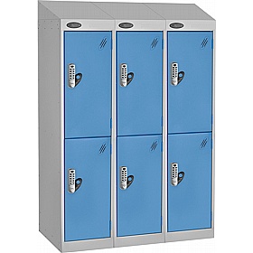 Stellar Probe Antibacterial Sloping Top Junior School Lockers with Digital Combination Lock - School Furniture