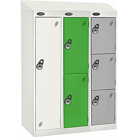 Stellar Probe Antibacterial Sloping Top Junior School Lockers with Manual Combination Lock
