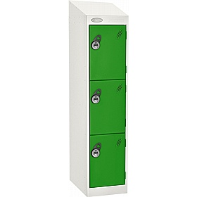 Stellar Probe Antibacterial Sloping Top Junior School Lockers with Manual Combination Lock - School Furniture