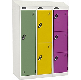 Stellar Probe Equinox Antibacterial Sloping Top Junior School Lockers with Cam Lock