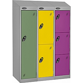 Stellar Probe Equinox Antibacterial Sloping Top Junior School Lockers with Hasp and Staple Lock