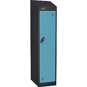 Stellar Probe Equinox Antibacterial Sloping Top Junior School Lockers with Hasp and Staple Lock - School Furniture