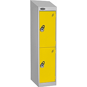 Stellar Probe Equinox Antibacterial Sloping Top Junior School Lockers with Manual Combination Lock - School Furniture