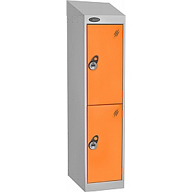 Stellar Probe Equinox Antibacterial Sloping Top Junior School Lockers with Manual Combination Lock - School Furniture