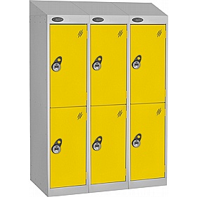 Stellar Probe Equinox Antibacterial Sloping Top Junior School Lockers with Manual Combination Lock - School Furniture
